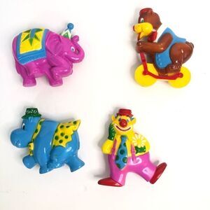 vintage‎ circus clown hippo elephant bear animals colorful kpi hong kong
